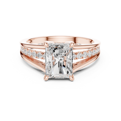 Split Band Pave Solitaire - All Shape Split Band Pave Solitaire - All Shape