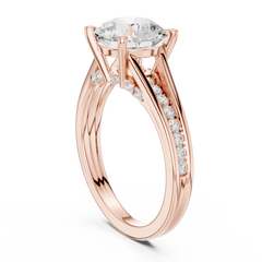 Split Band Pave Solitaire - All Shape Split Band Pave Solitaire - All Shape