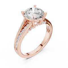 Split Band Pave Solitaire - All Shape Split Band Pave Solitaire - All Shape