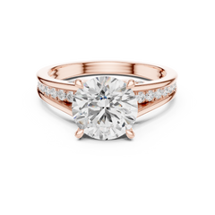 Split Band Pave Solitaire - All Shape Split Band Pave Solitaire - All Shape
