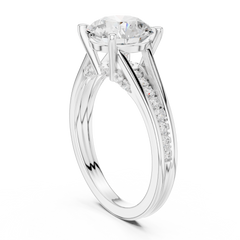 Split Band Pave Solitaire - All Shape Split Band Pave Solitaire - All Shape