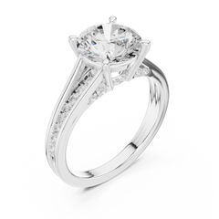 Split Band Pave Solitaire - All Shape Split Band Pave Solitaire - All Shape