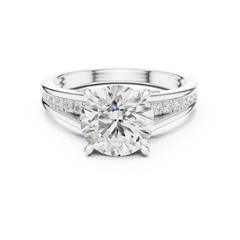 Split Band Pave Solitaire - All Shape Split Band Pave Solitaire - All Shape