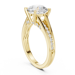Split Band Pave Solitaire - All Shape Split Band Pave Solitaire - All Shape