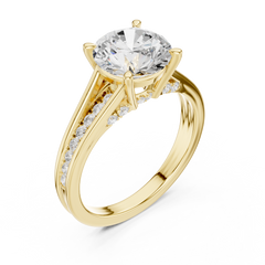 Split Band Pave Solitaire - All Shape Split Band Pave Solitaire - All Shape