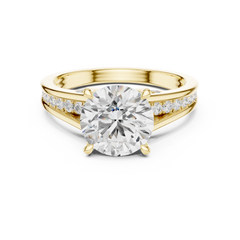 Split Band Pave Solitaire - All Shape Split Band Pave Solitaire - All Shape