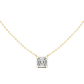 Classic Solitaire Necklace - Asscher Cut