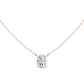 Classic Solitaire Necklace - Oval Cut