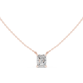 Classic Solitaire Necklace - Radiant Cut