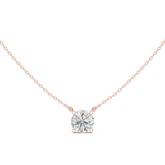 Classic Solitaire Necklace - Round Cut