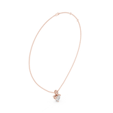 Solitaire Necklace with Hidden Halo - Heart Cut Lab Grown Diamond