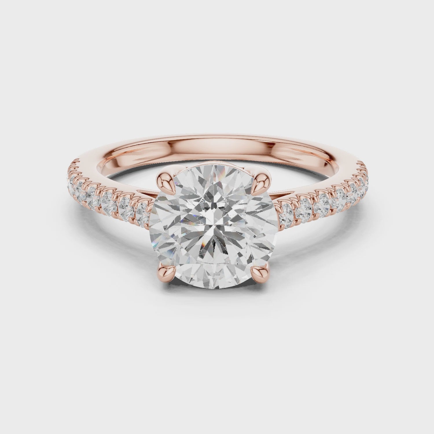 Accented Halo Lab grown Diamond Engagement Ring Accented Halo Lab grown Diamond Engagement Ring