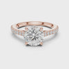 Accented Halo Lab grown Diamond Engagement Ring Accented Halo Lab grown Diamond Engagement Ring