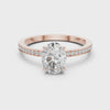 The Oval Classic Pave Solitaire Lab Diamond Band The Oval Classic Pave Solitaire Lab Diamond Band