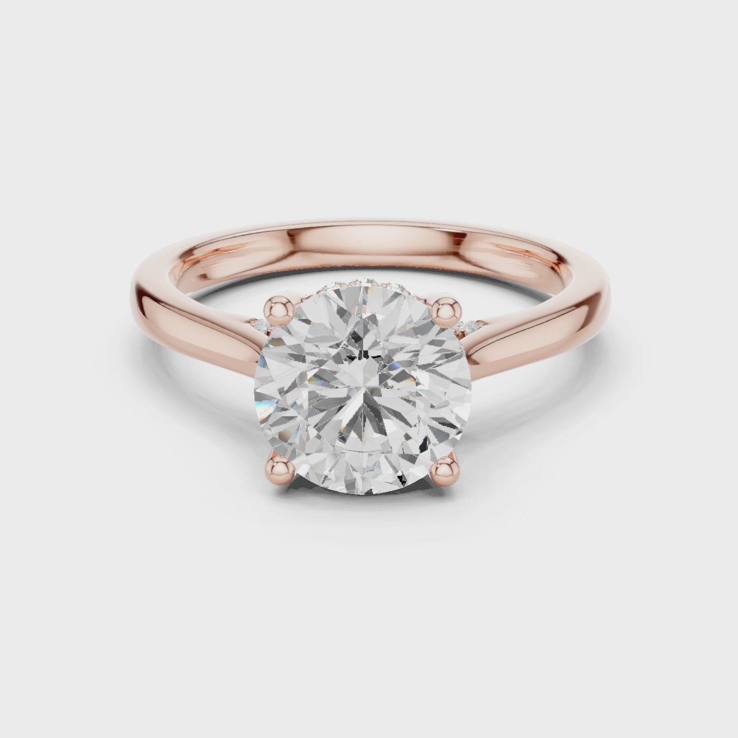 Solitaire Side Pave band - All Shape Solitaire Side Pave band - All Shape