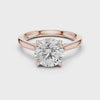 Solitaire Side Pave band - All Shape Solitaire Side Pave band - All Shape