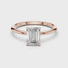 Emerald Solitaire Lab-Diamond ring Emerald Solitaire Lab-Diamond ring