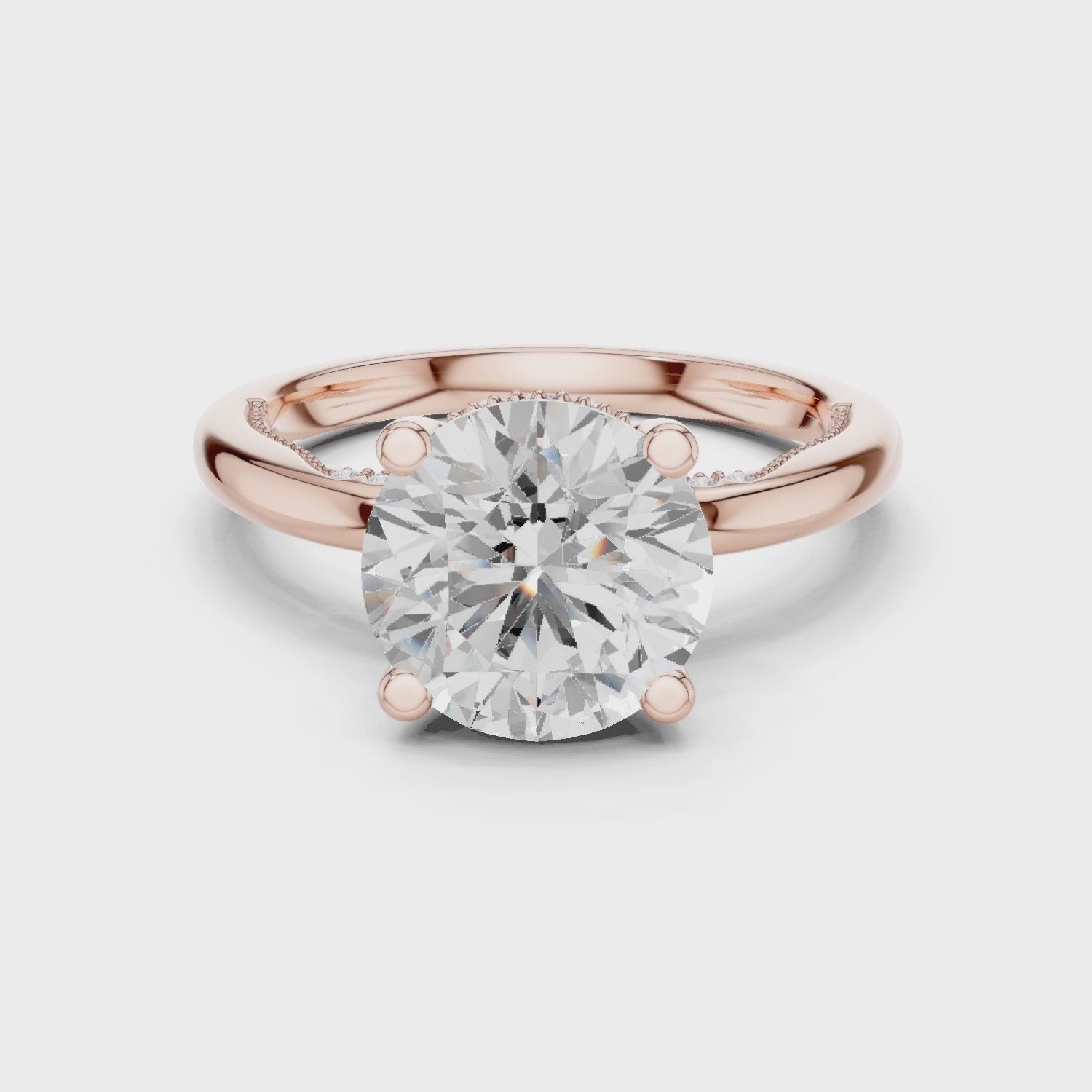 Floral Hidden Halo Ring Floral Hidden Halo Ring