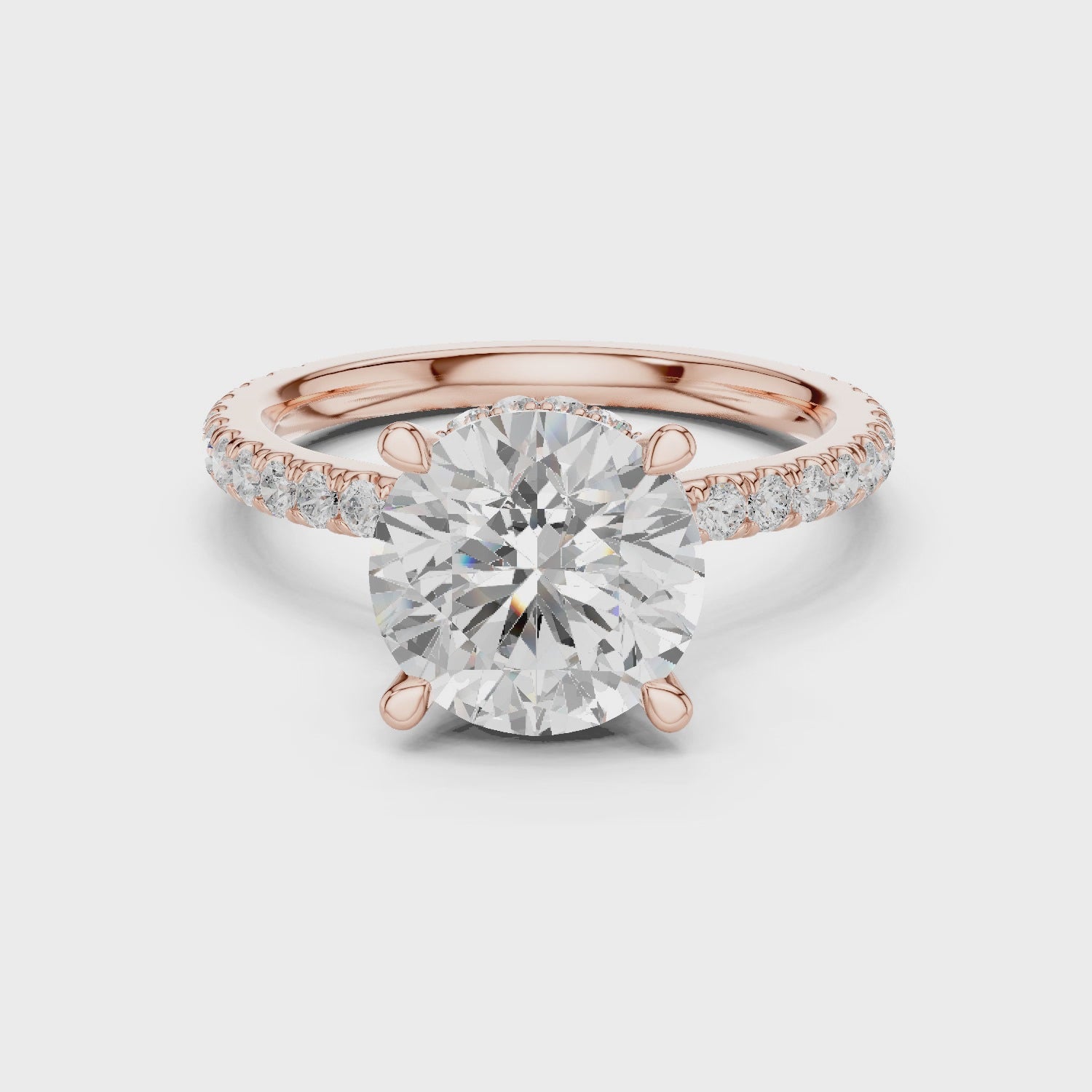 Double halo Pave Lab Grown Diamond Ring Double halo Pave Lab Grown Diamond Ring