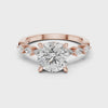 Paved Band with Pear Engagement Ring - All Shape Paved Band with Pear Engagement Ring - All Shape