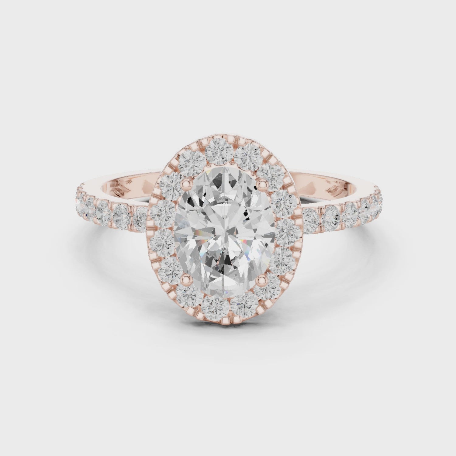 Classic Halo Pave Ring