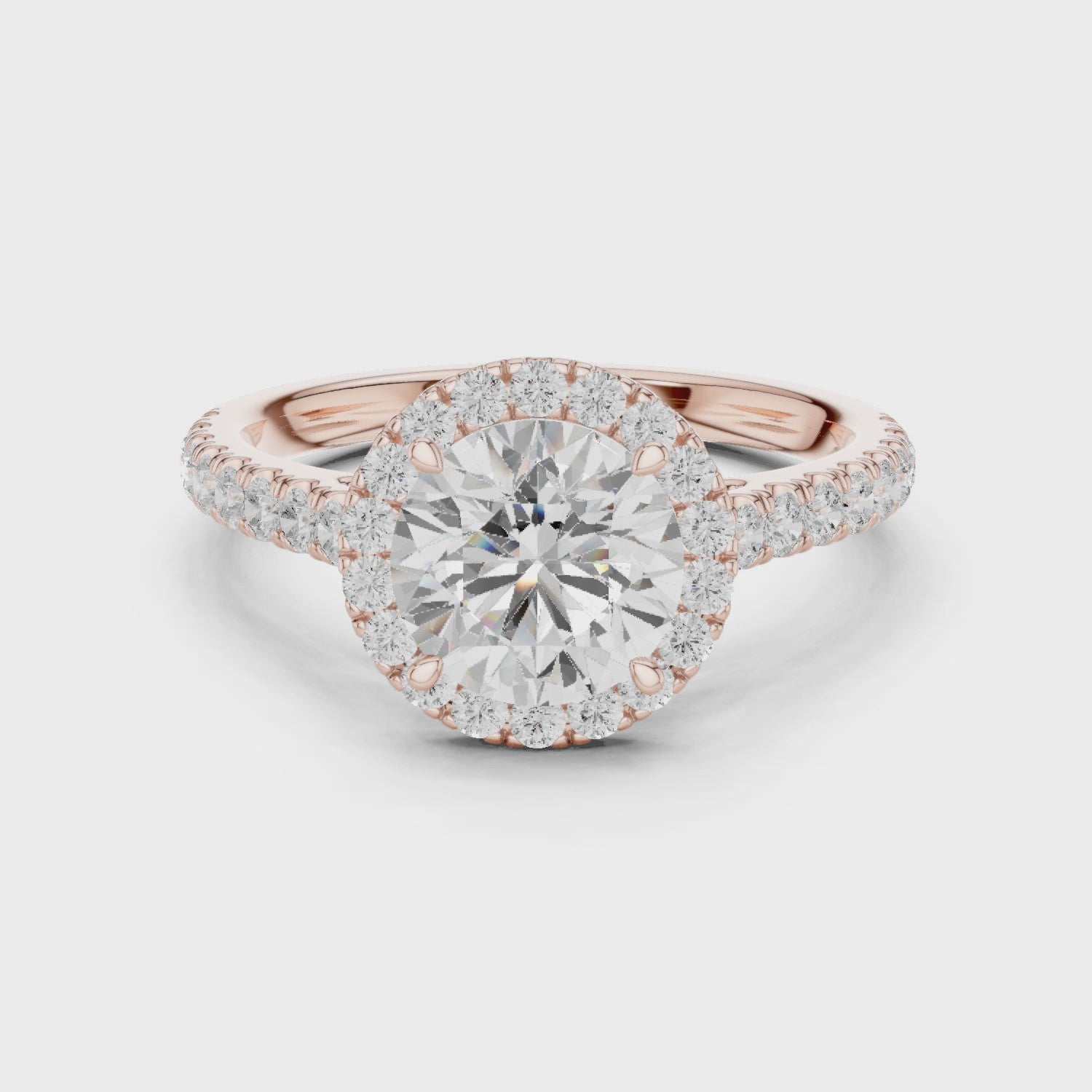 Classic Halo Pave Ring