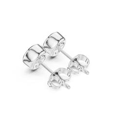 Bezel Set Studs - Round lab Grown Diamond
