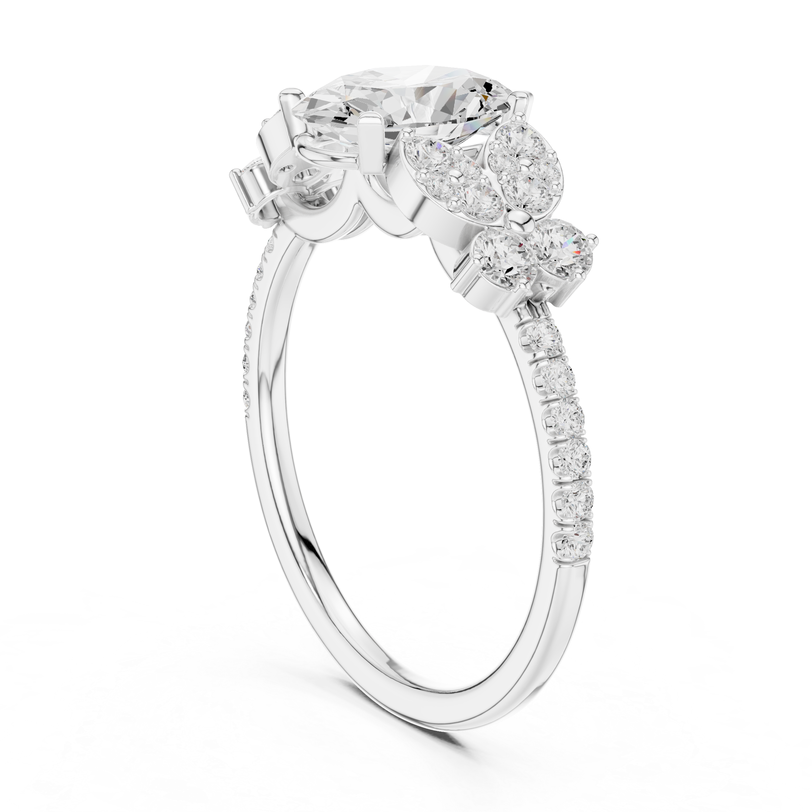 7 Stone Pave Ring