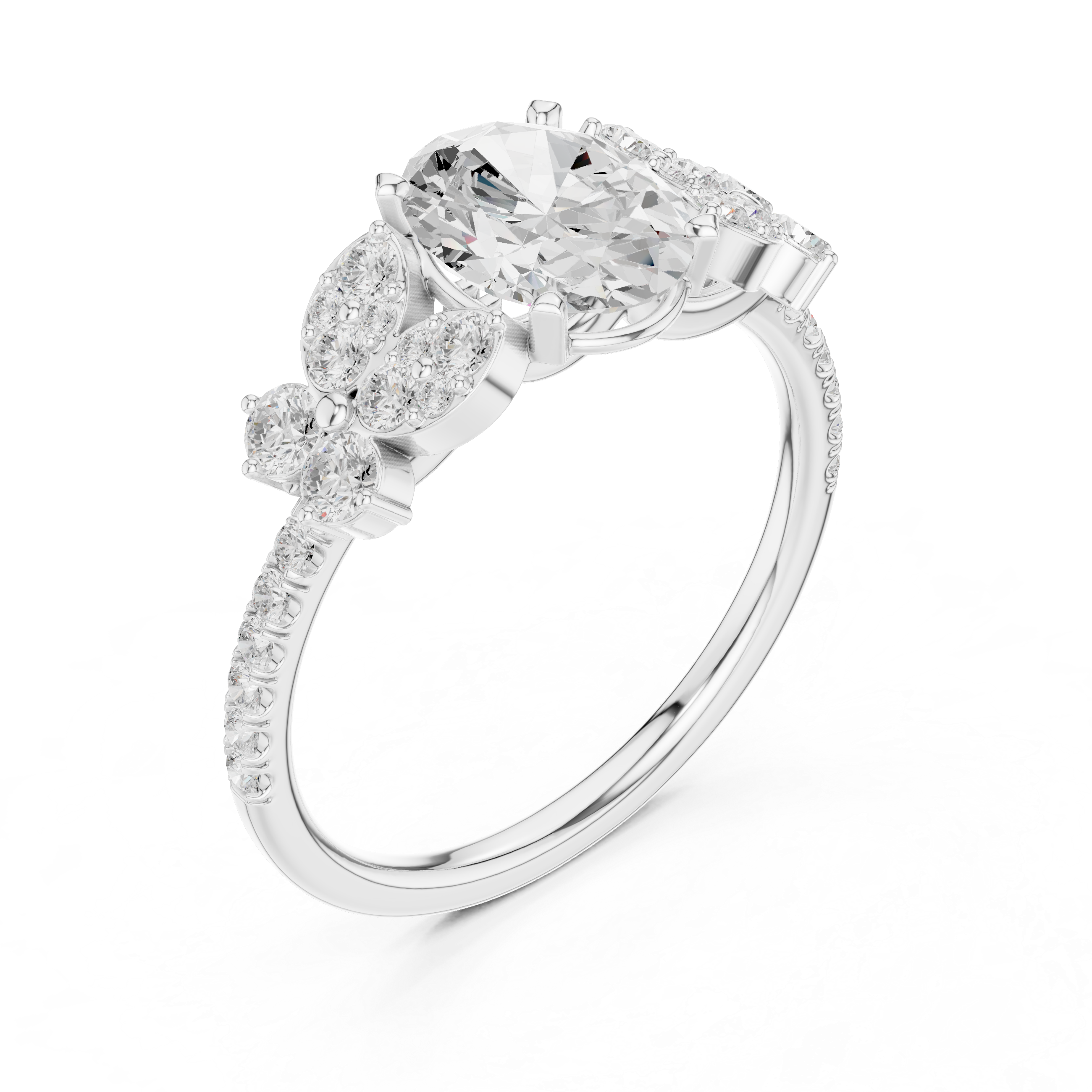 7 Stone Pave Ring