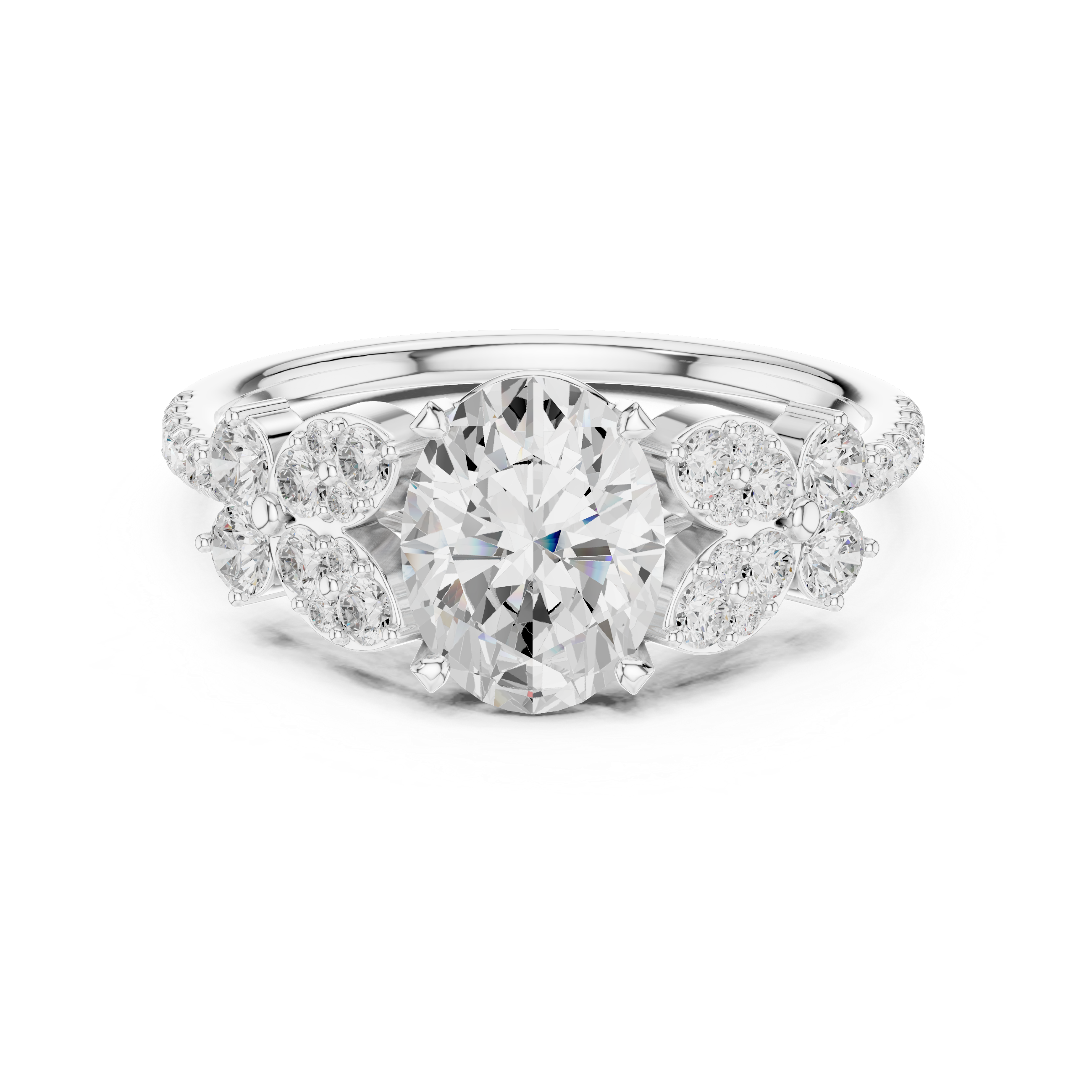 7 Stone Pave Ring