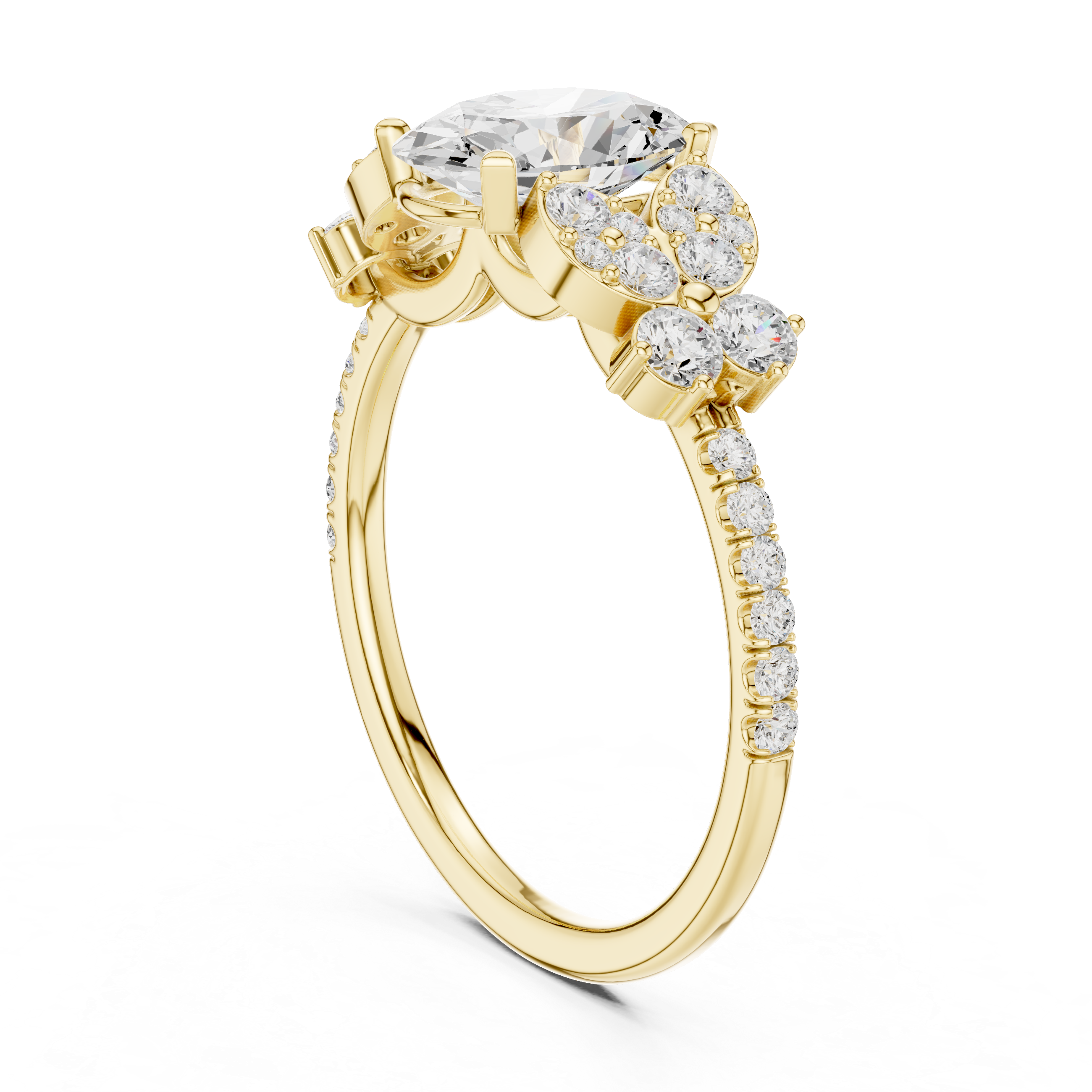 7 Stone Pave Ring