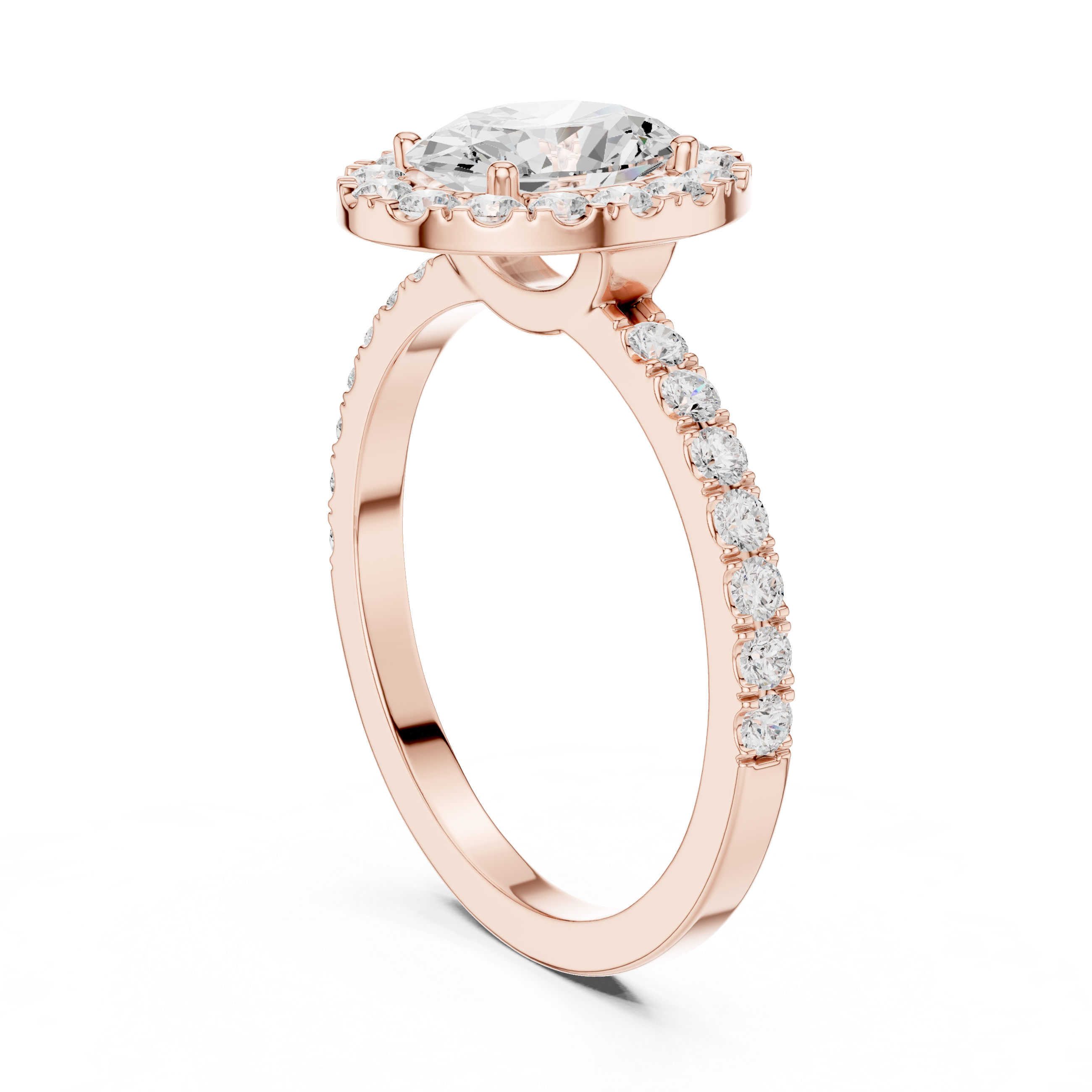 Classic Halo Pave Ring
