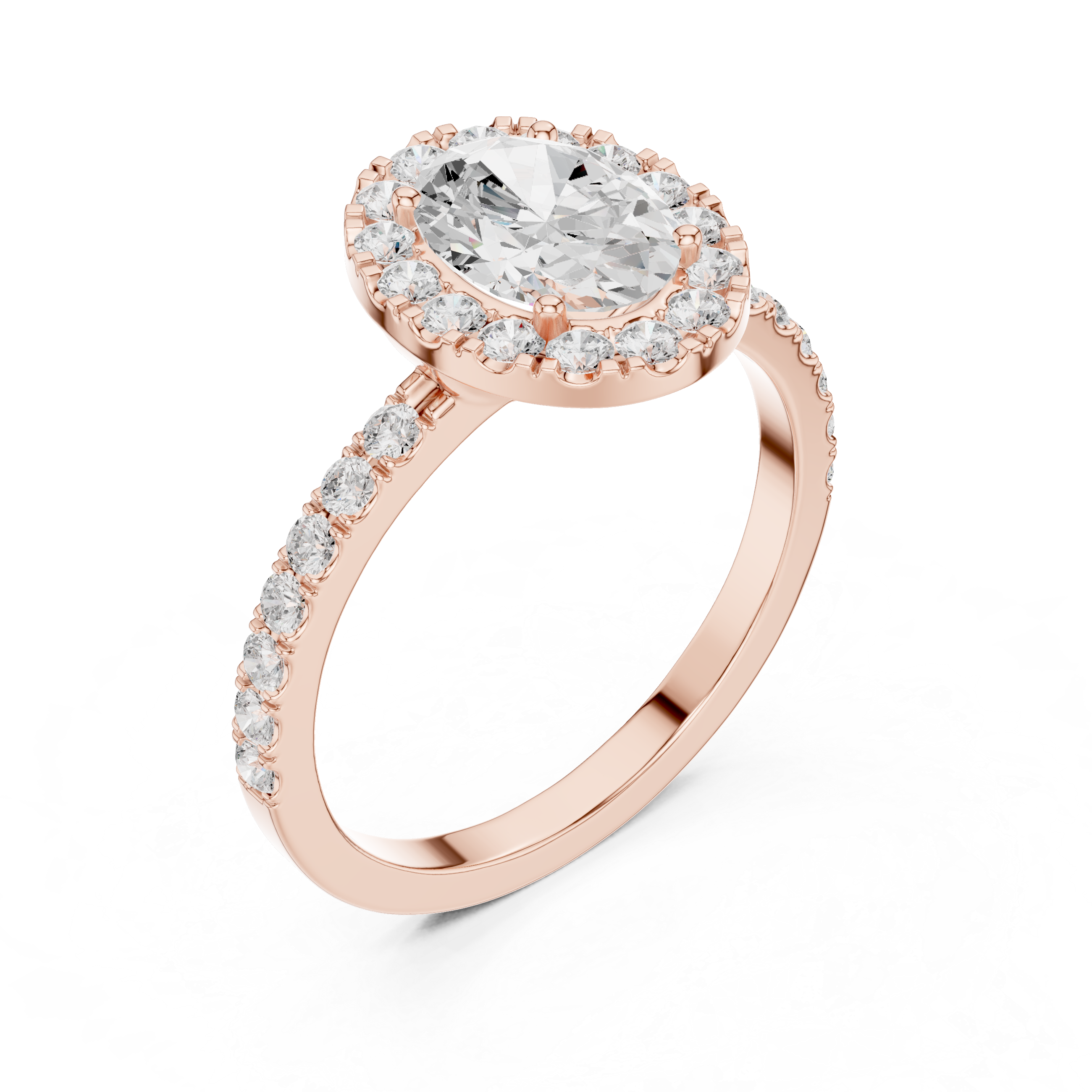 Classic Halo Pave Ring