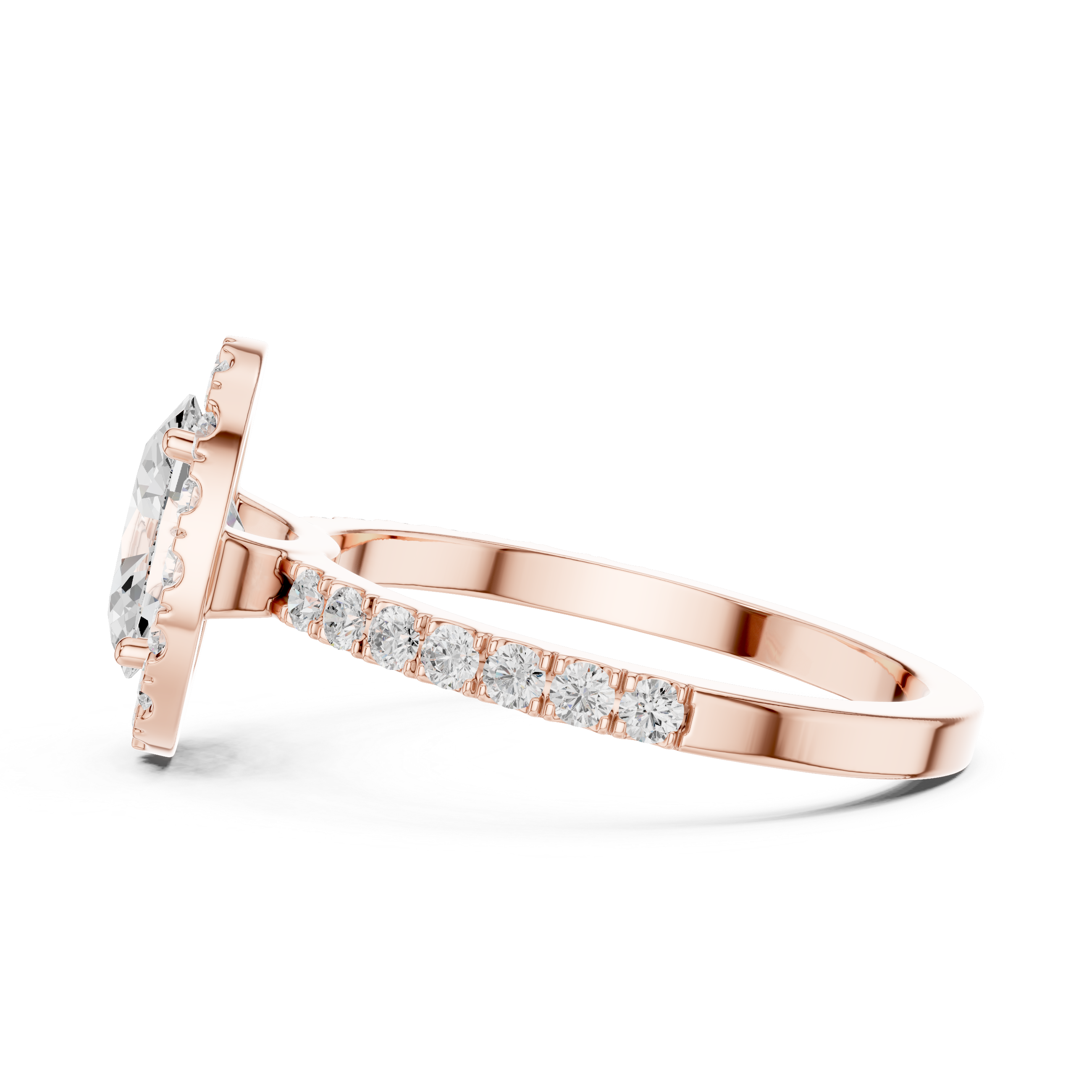 Classic Halo Pave Ring