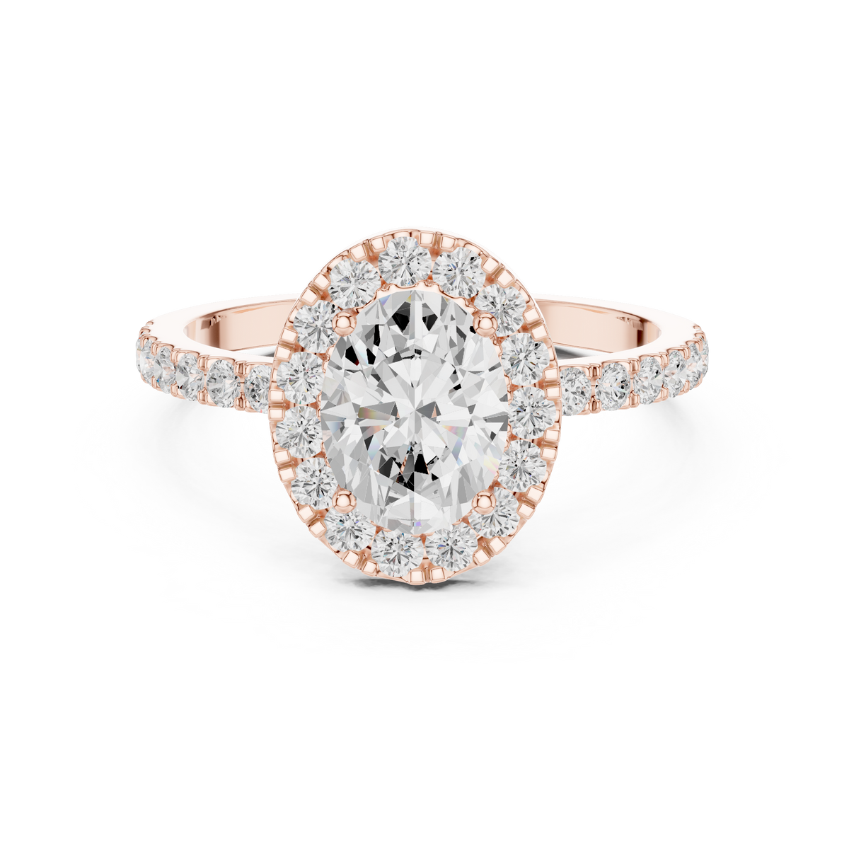 Classic Halo Pave Ring