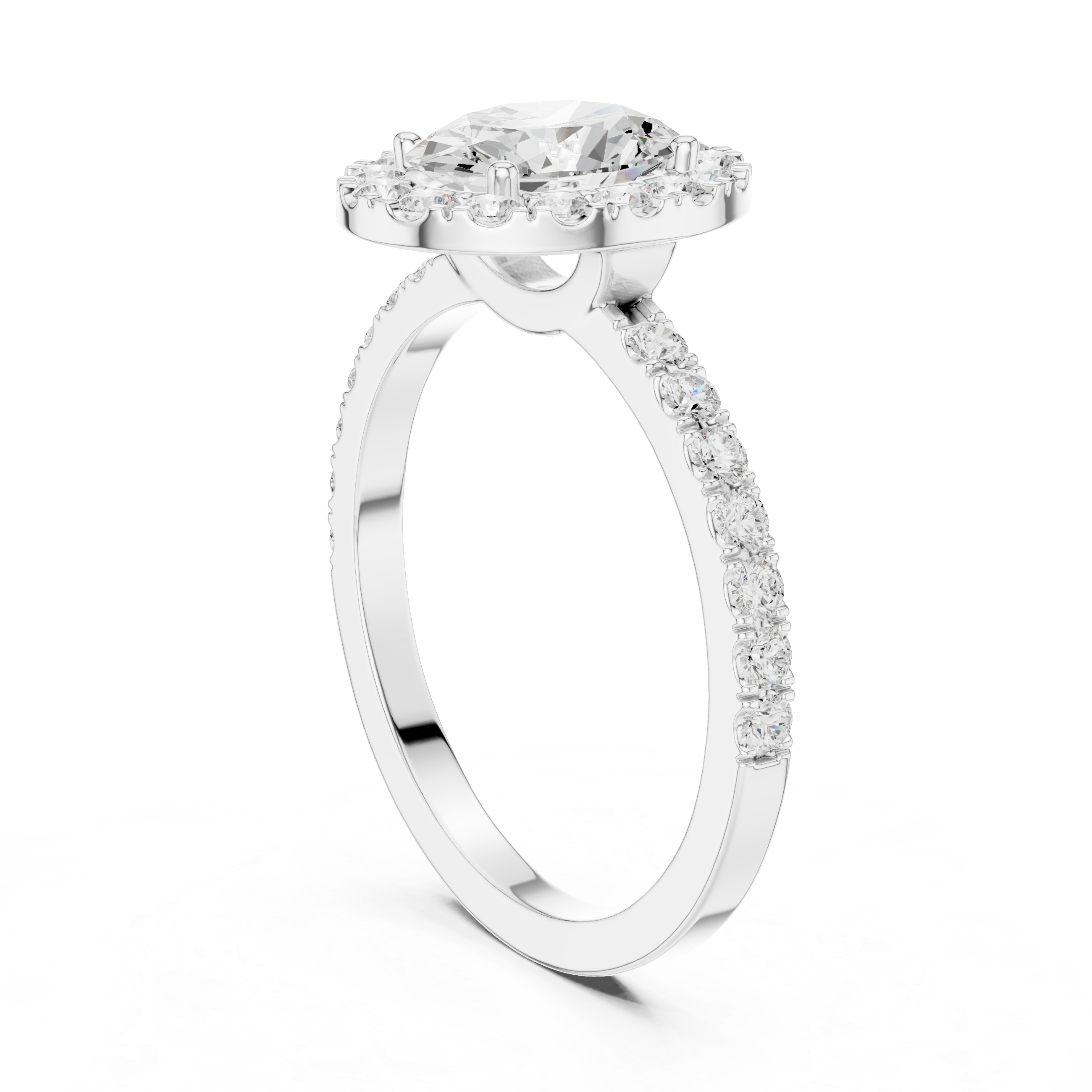 Classic Halo Pave Ring