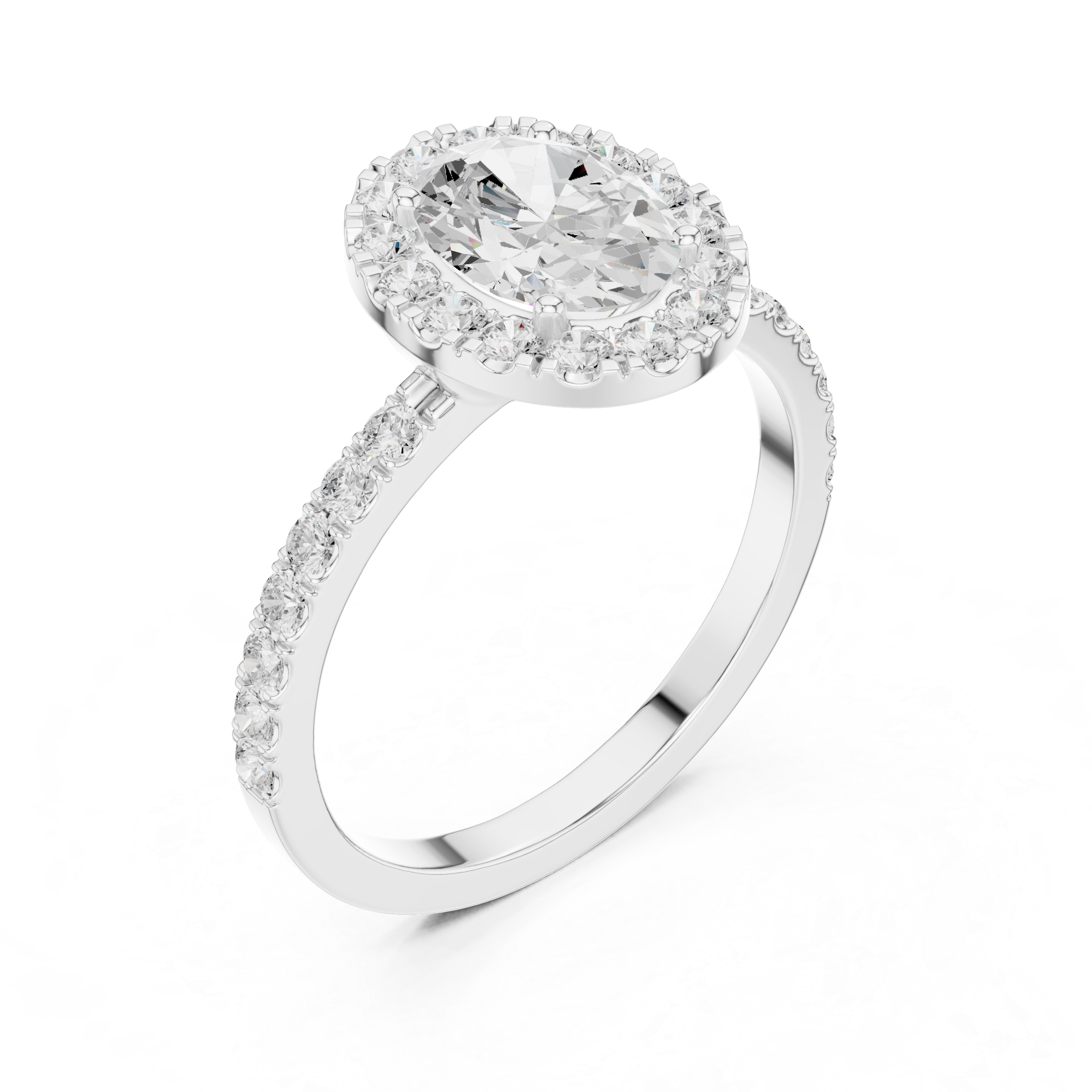 Classic Halo Pave Ring