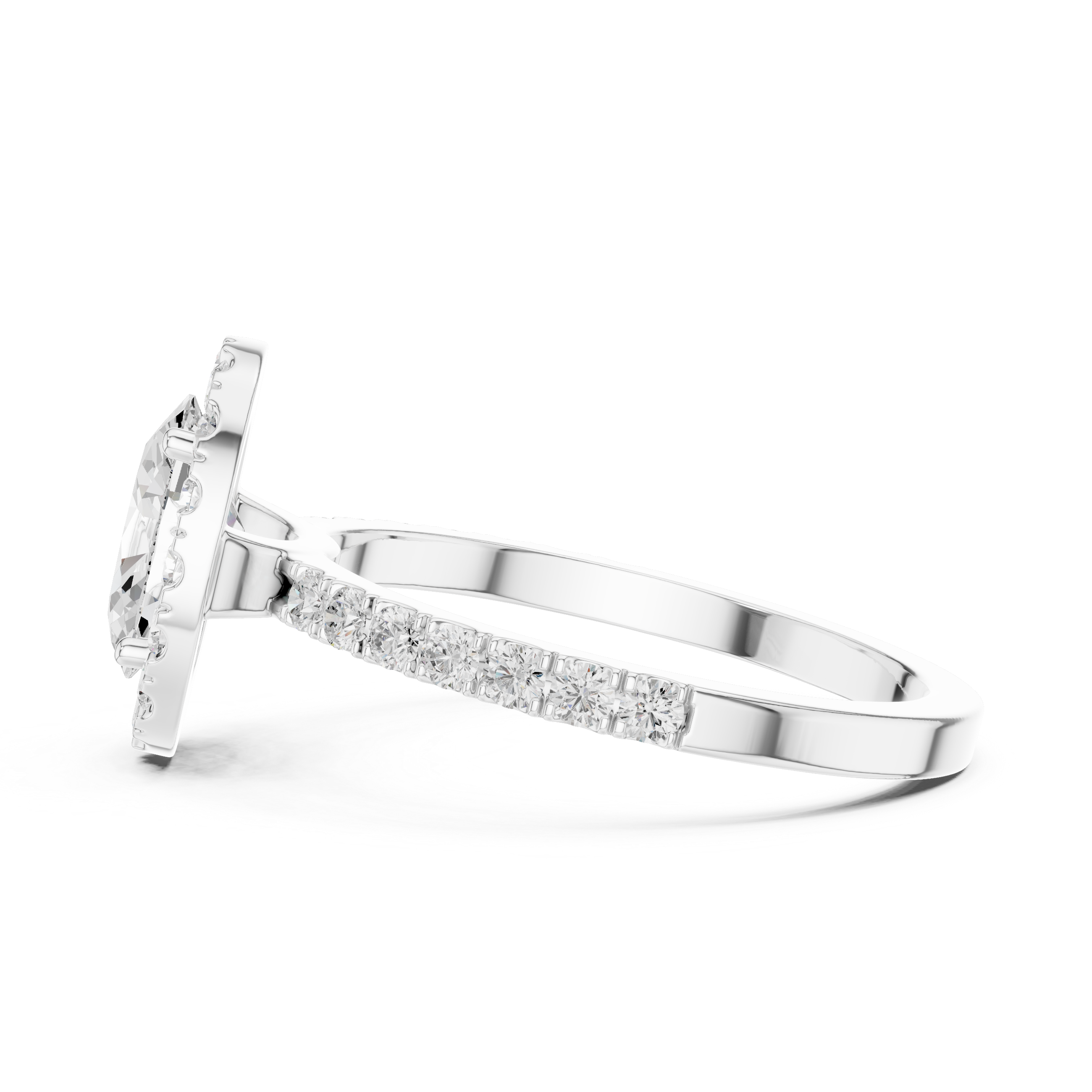 Classic Halo Pave Ring