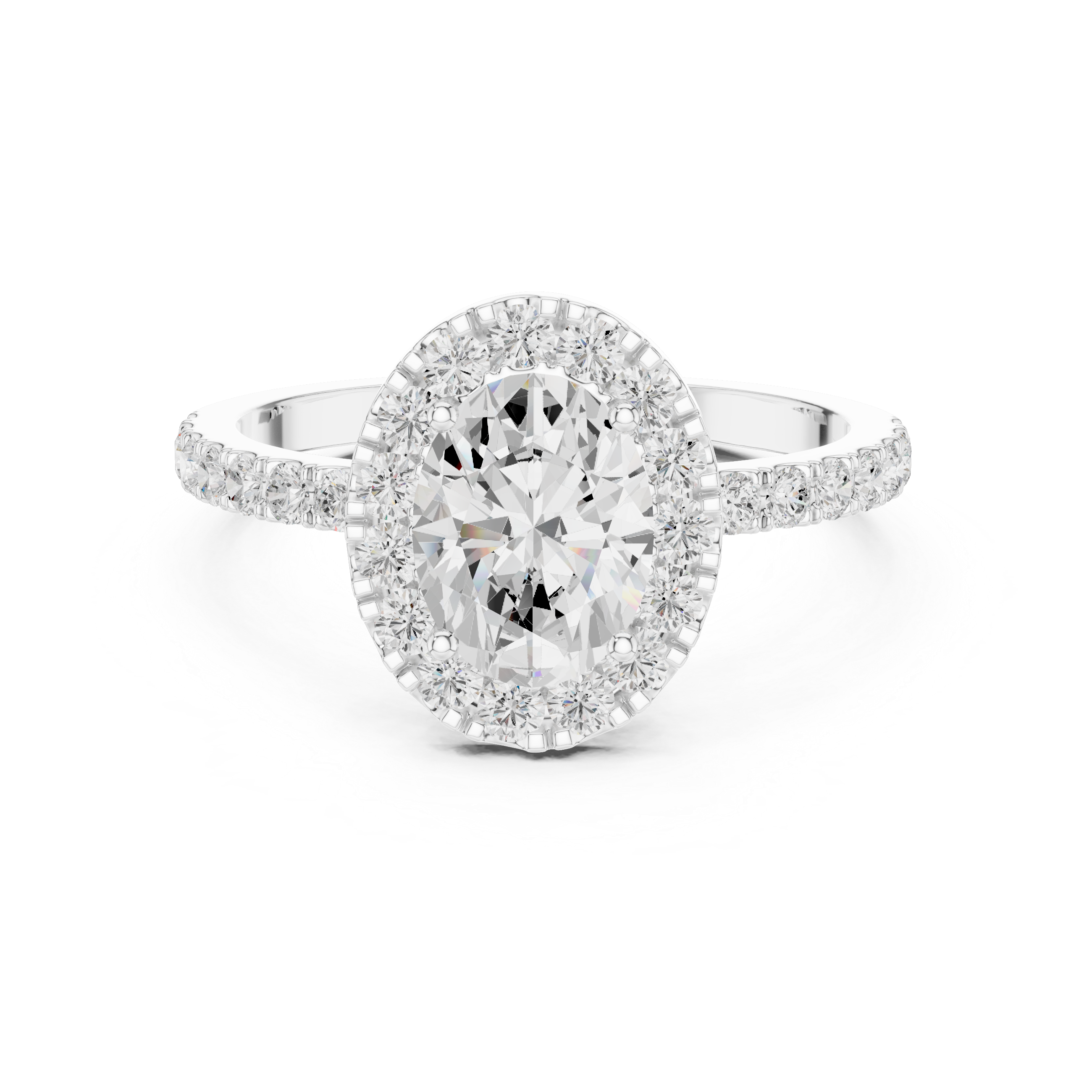 Classic Halo Pave Ring
