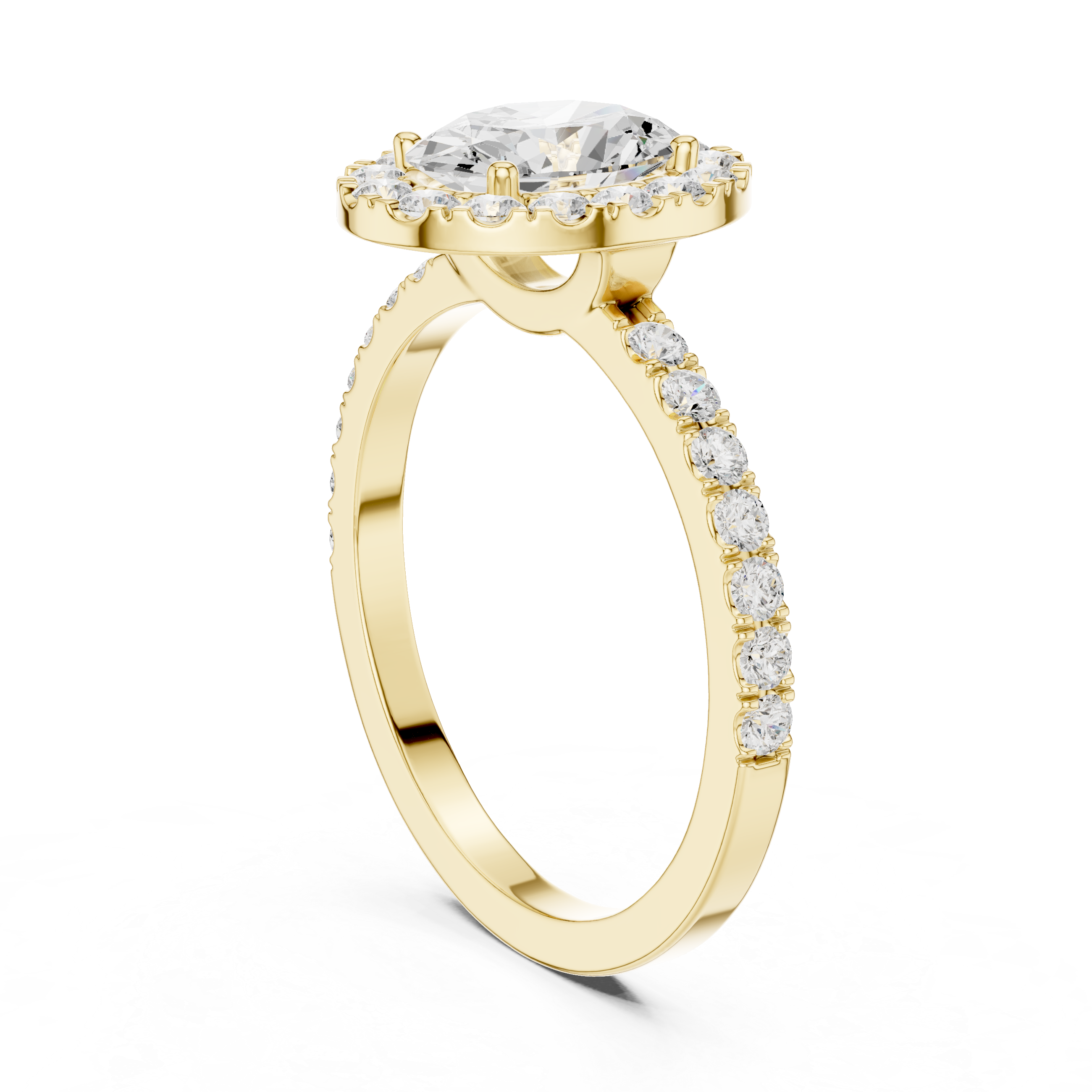 Classic Halo Pave Ring
