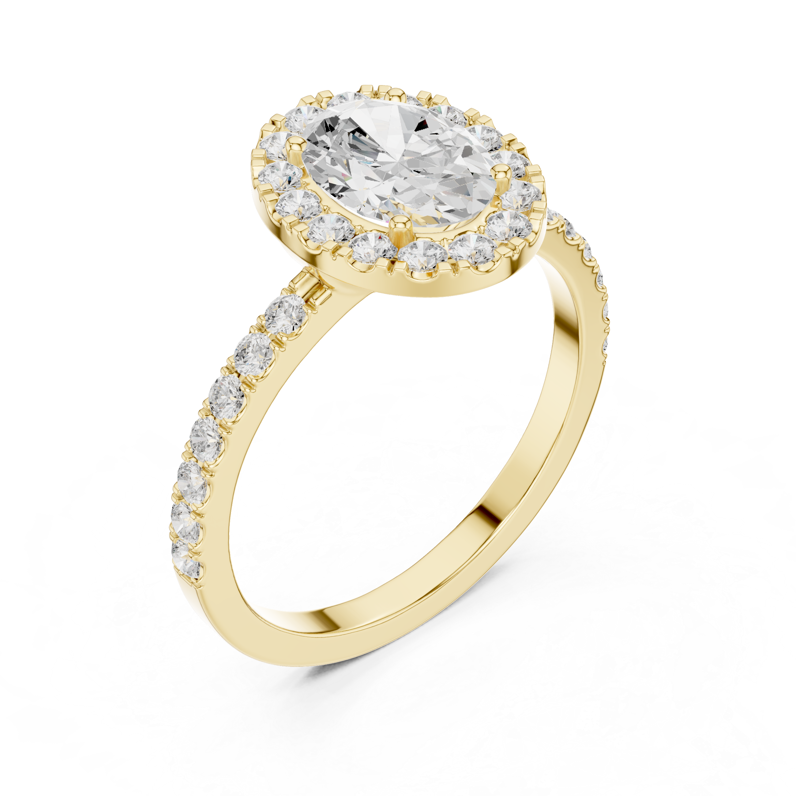 Classic Halo Pave Ring