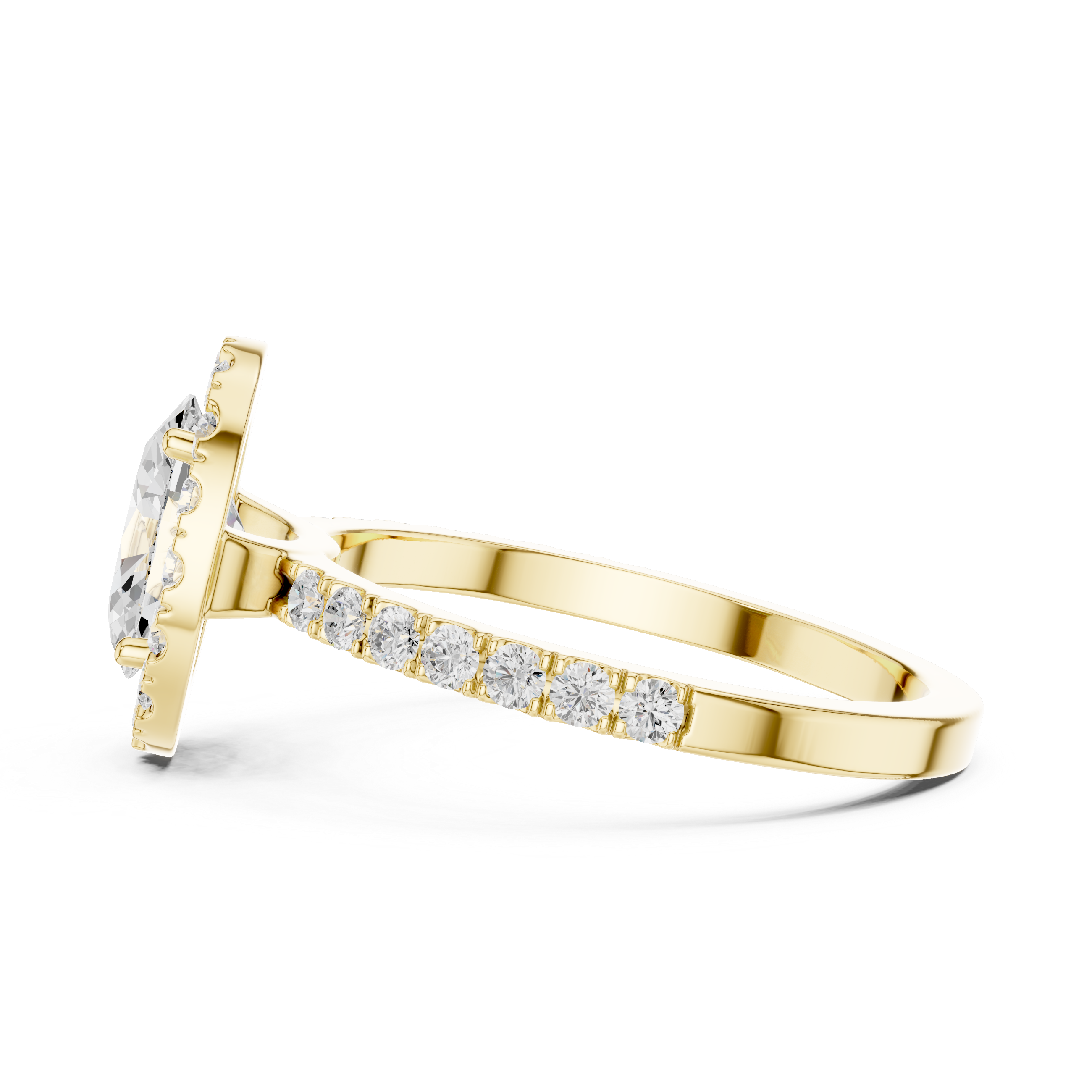 Classic Halo Pave Ring