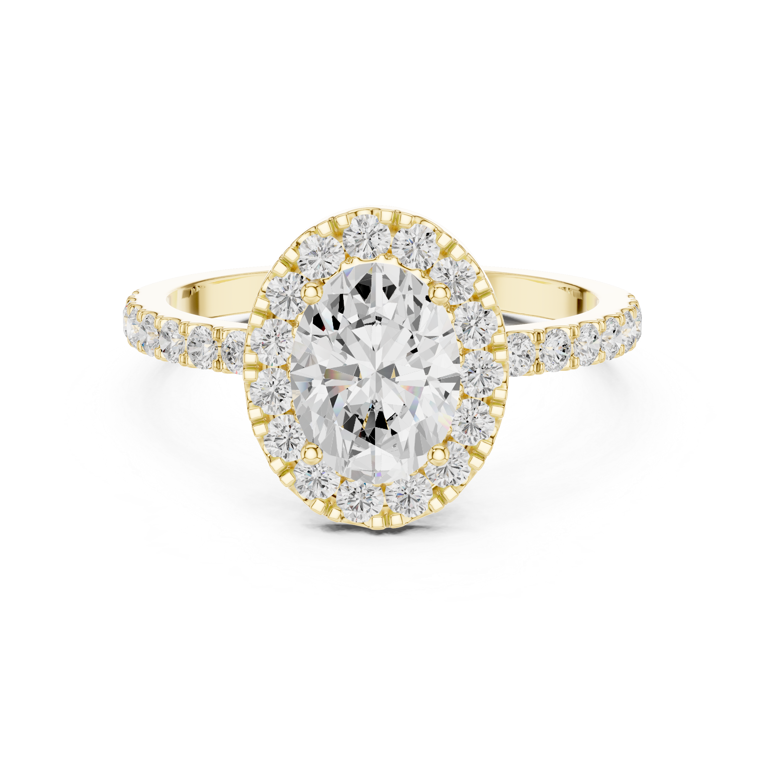 Classic Halo Pave Ring