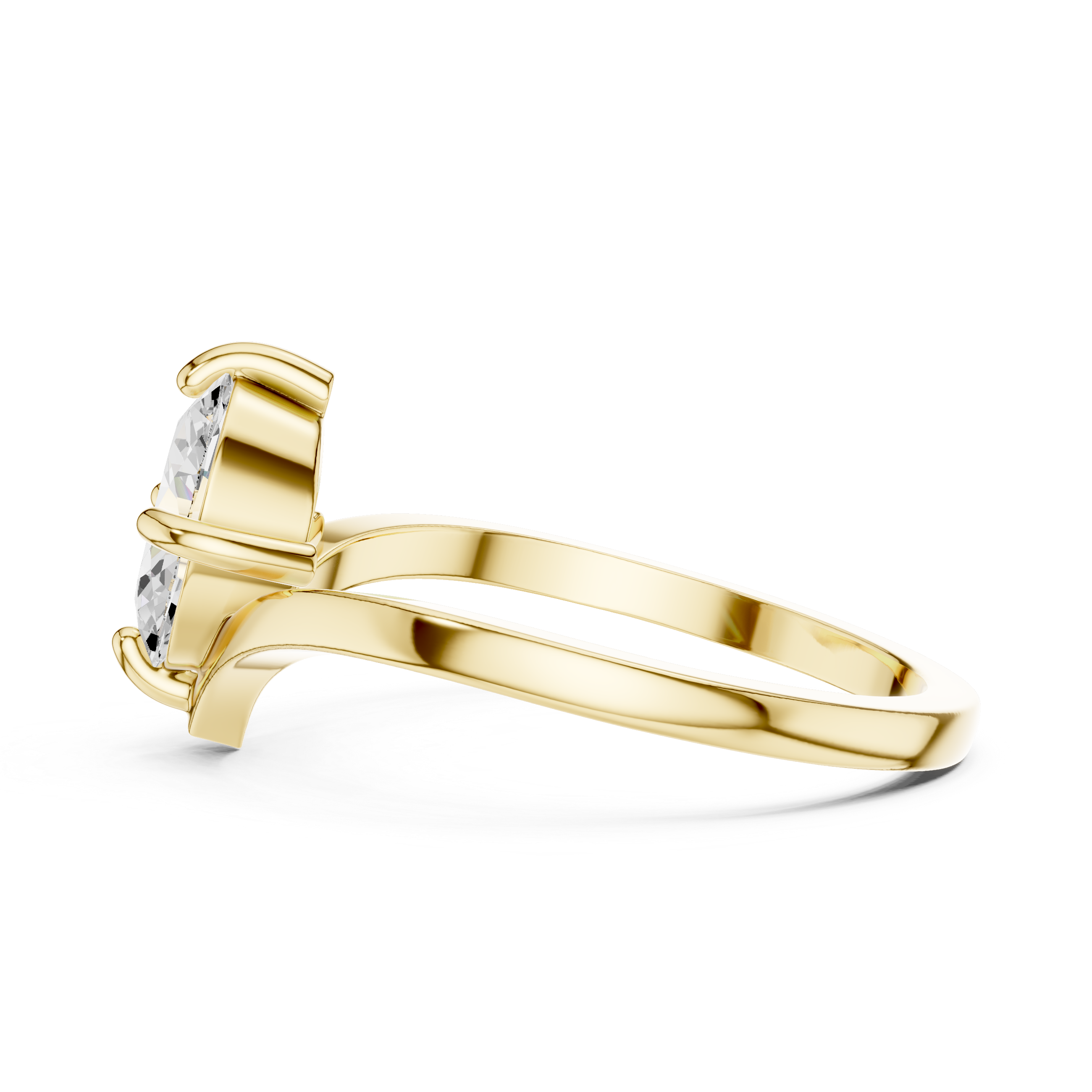 Oval Chevron Engagement Ring