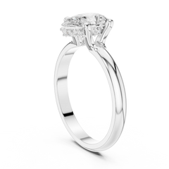 Tear Drop Grace Ring Pear Lab Grown Diamond Ring
