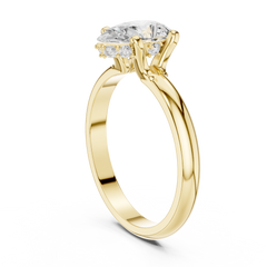 Tear Drop Grace Ring Pear Lab Grown Diamond Ring