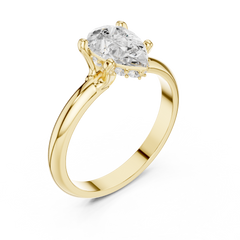 Tear Drop Grace Ring Pear Lab Grown Diamond Ring