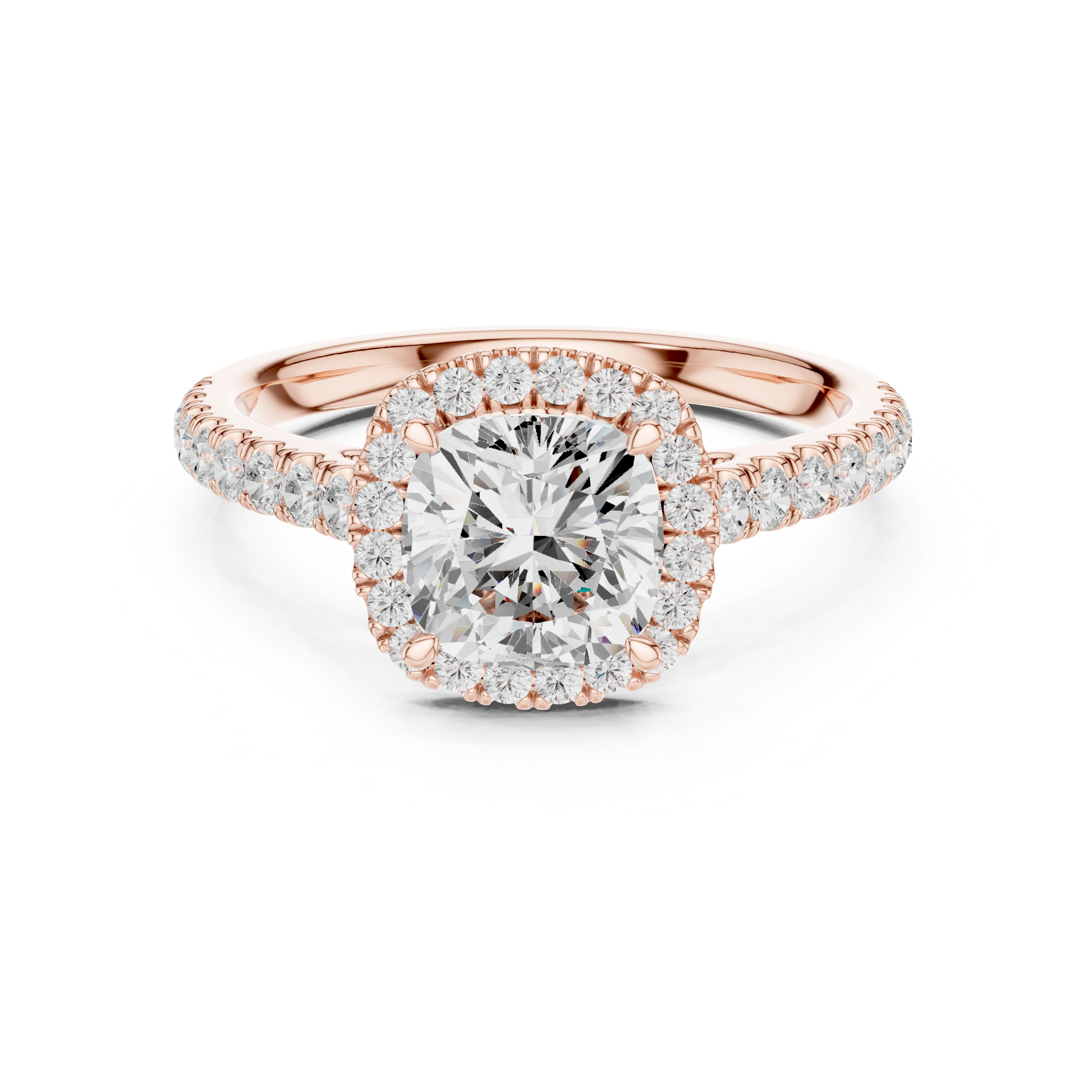 Classic Halo Pave Ring