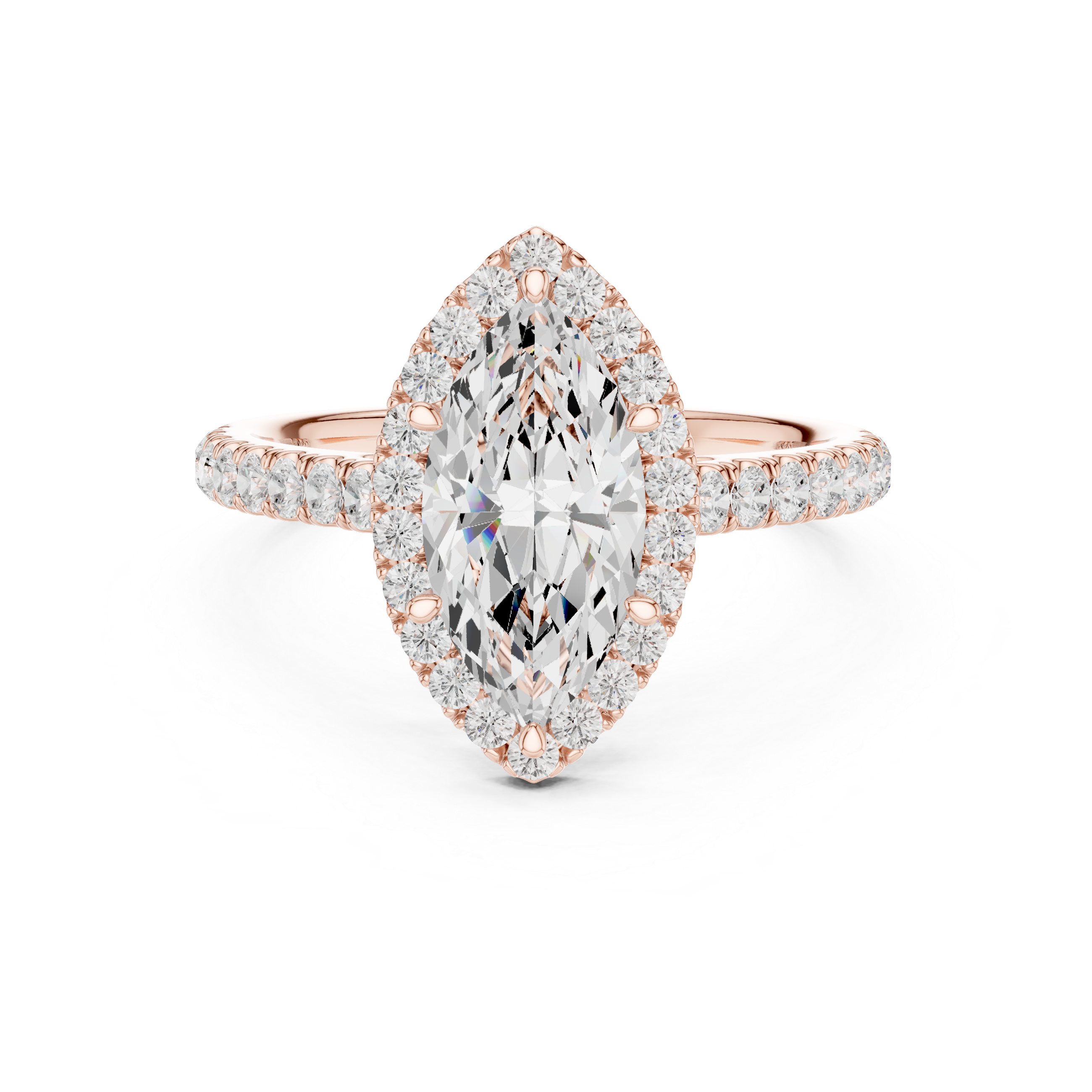 Classic Halo Pave Ring