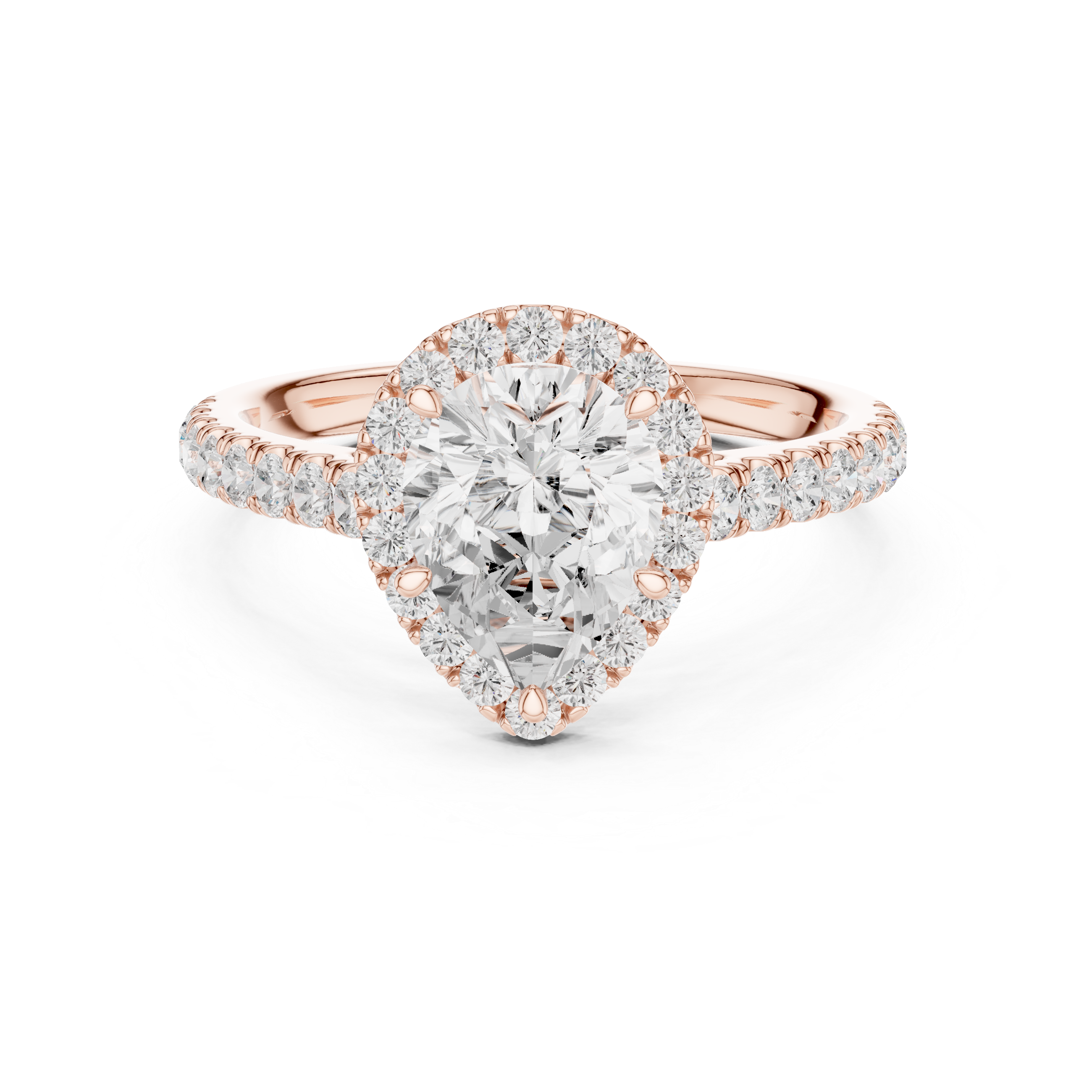 Classic Halo Pave Ring